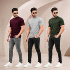Men's Everyday Wear Cotton Blend T-Shirts (Pack of 3)