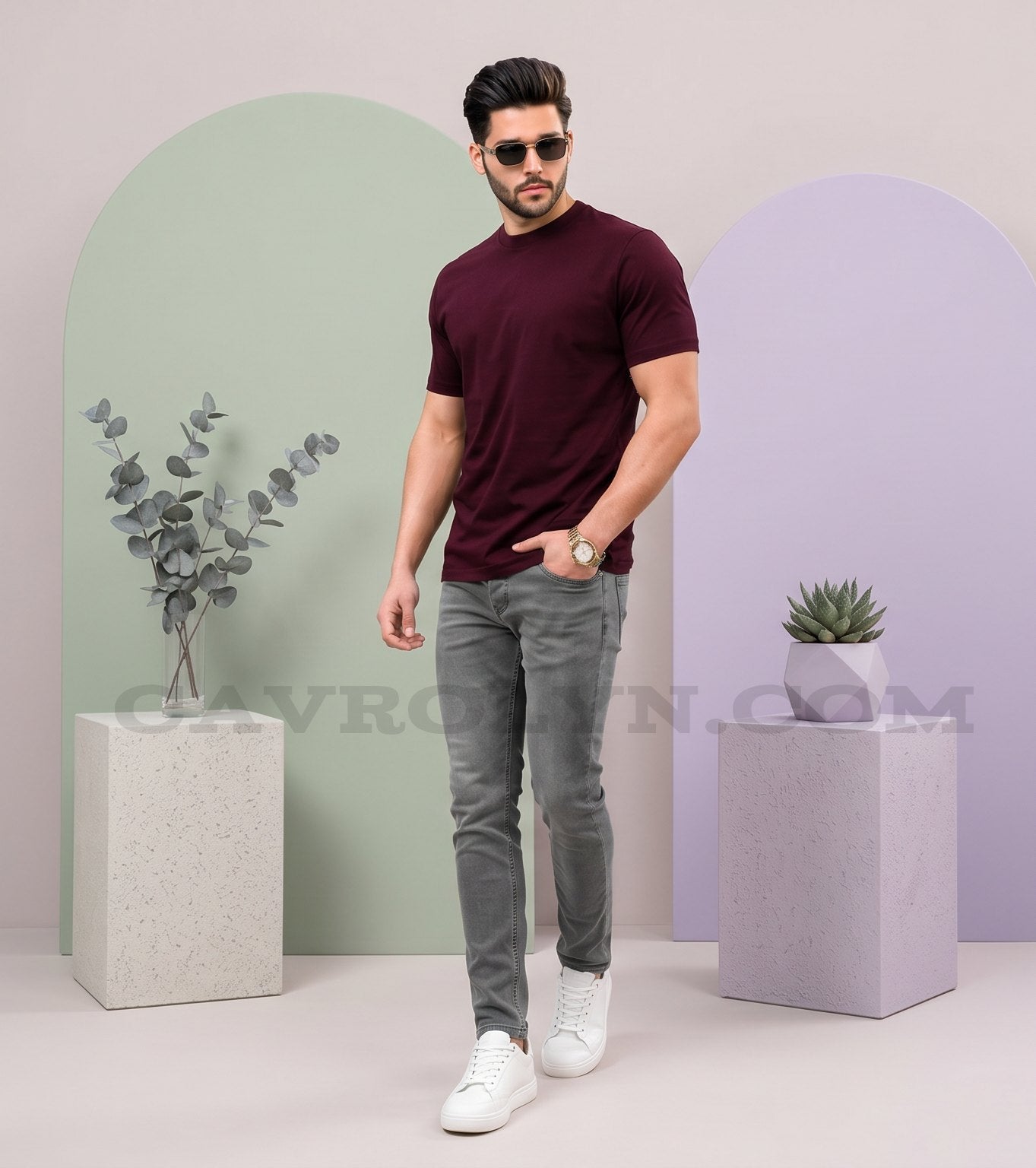 Men's Everyday Wear Cotton Blend T-Shirts (Pack of 3)