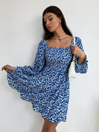 Floral Fantasy Square Neck Dress 1
