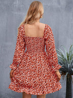 Floral Fantasy Square Neck Dress 5
