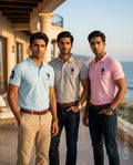 Men's Solid Polo Collar T-Shirt Combo (Pack of 3)