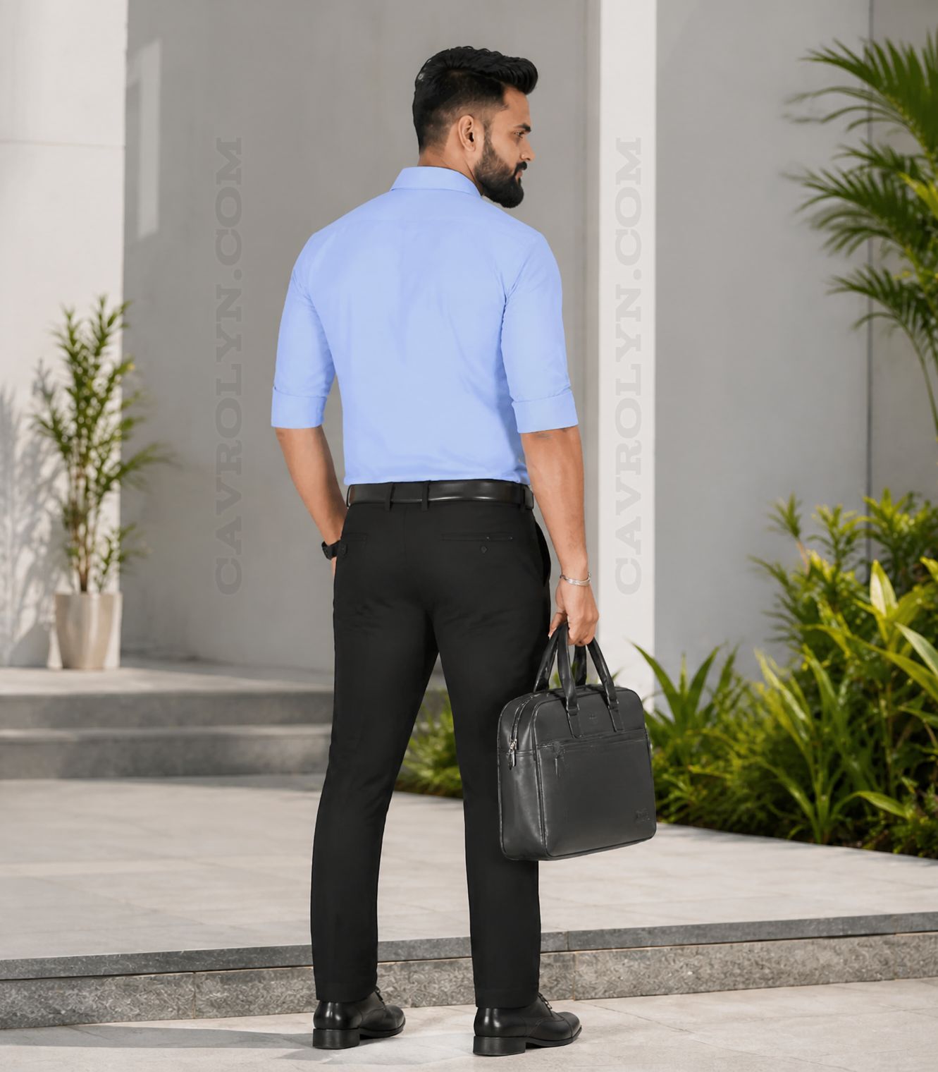 Men’s Sky Blue Slim Fit Formal & Casual Shirt Full Sleeve Solid Shirt Pack of 1