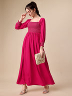 Pretty in Pink A-Line Net Maxi Dress 2