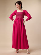 Pretty in Pink A-Line Net Maxi Dress 3