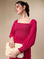 Pretty in Pink A-Line Net Maxi Dress 4