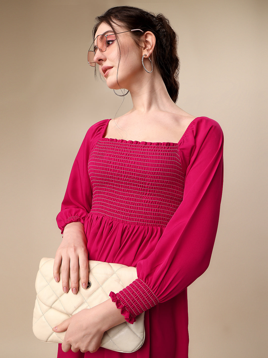 Pretty in Pink A-Line Net Maxi Dress 4