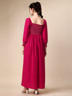 Pretty in Pink A-Line Net Maxi Dress 5