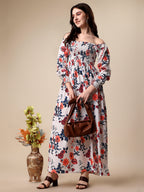 Wild Monochrome Animal Print Maxi Dress 0