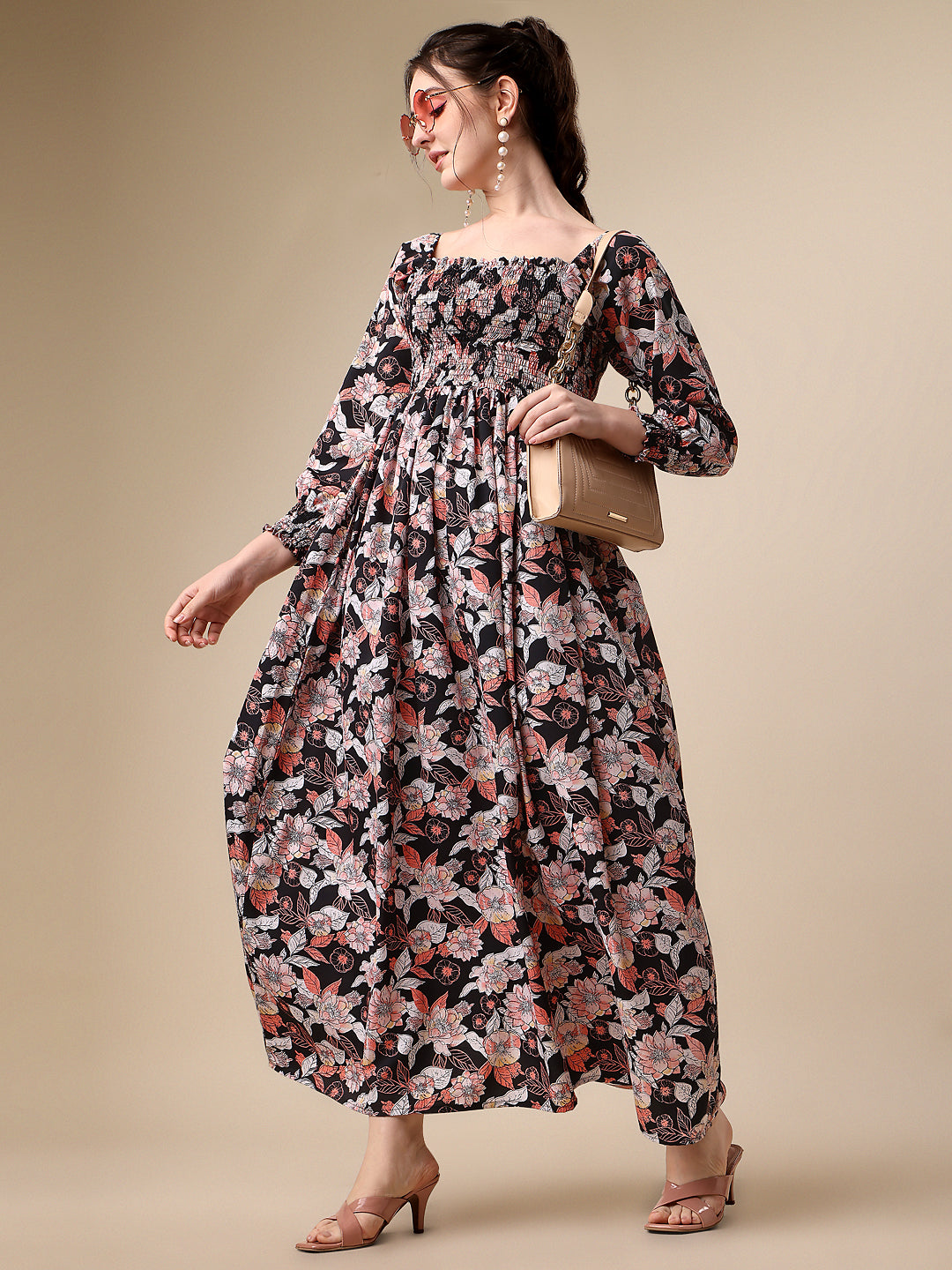 Wild Monochrome Animal Print Maxi Dress 9