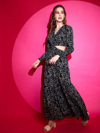 Women Fit and Flare Maxi Waist Cut Dress 2
