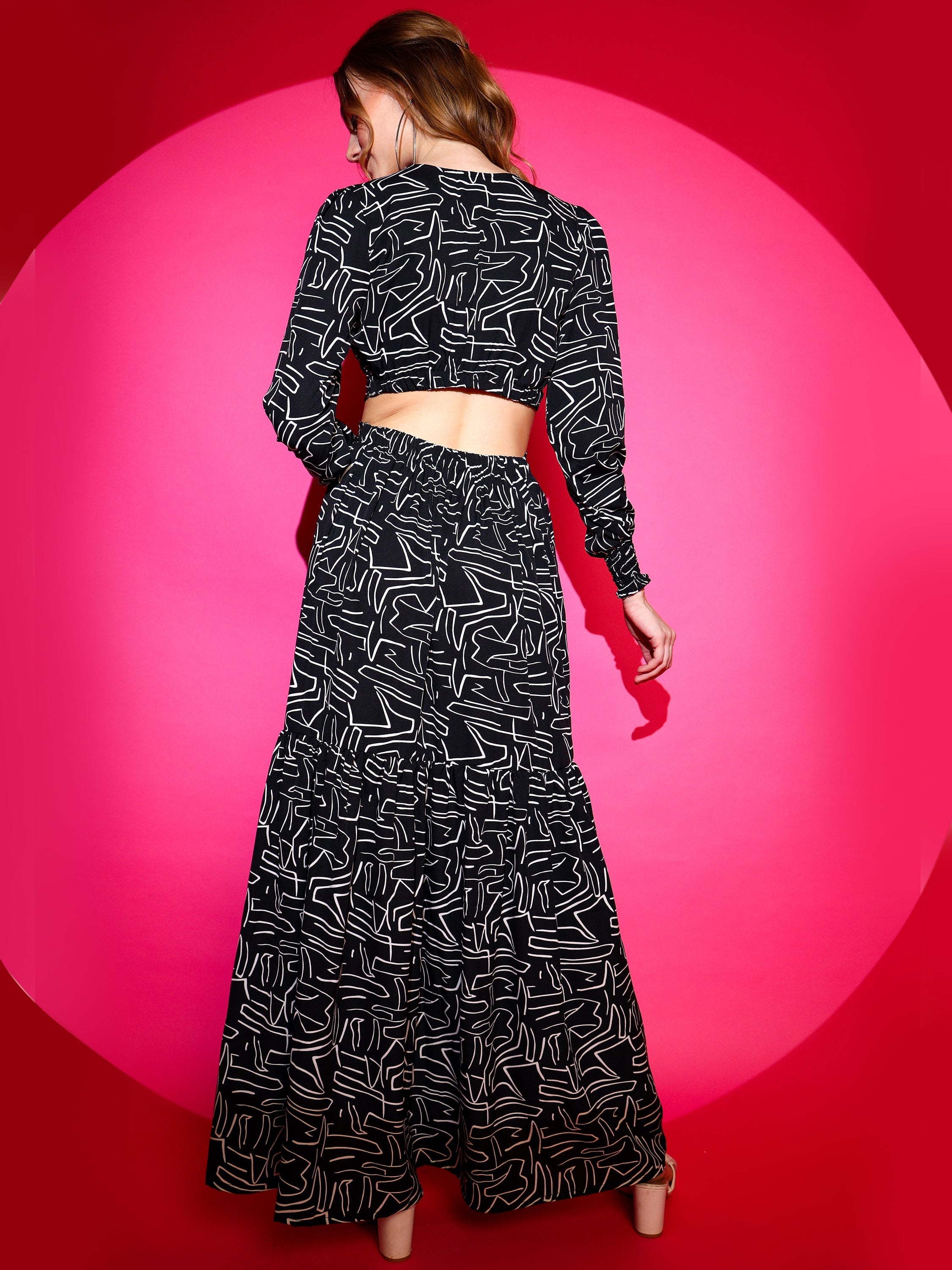Women Fit and Flare Maxi Waist Cut Dress 6