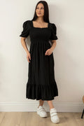 Women Solid Maxi Fit and Flare Dress 0