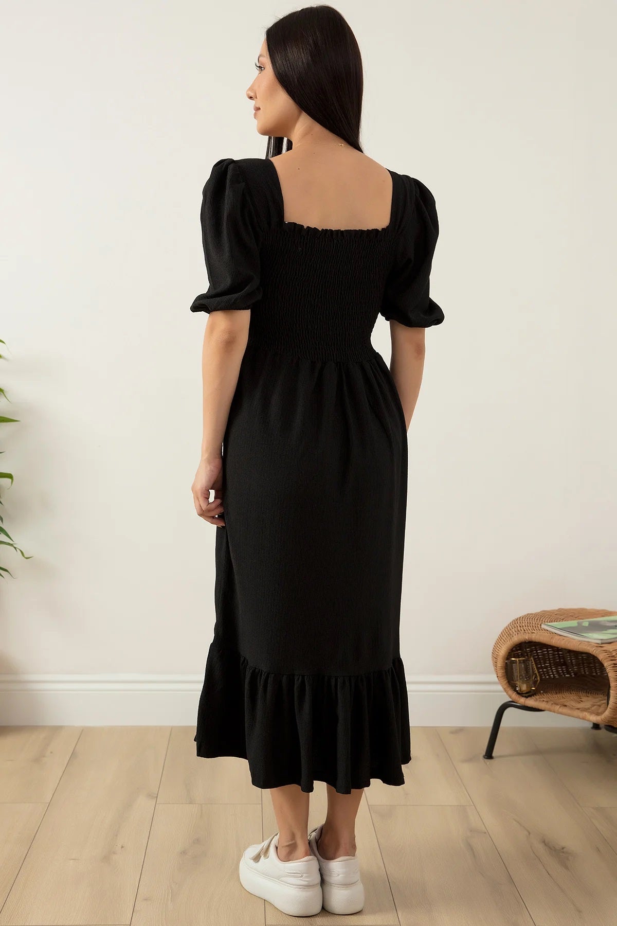 Women Solid Maxi Fit and Flare Dress 3