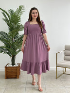 Women Solid Maxi Fit and Flare Dress 6