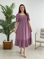 Women Solid Maxi Fit and Flare Dress 7