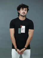 Men Graphic Print Round Neck Cotton Blend Black and Maroon T-Shirt -Pack of 2