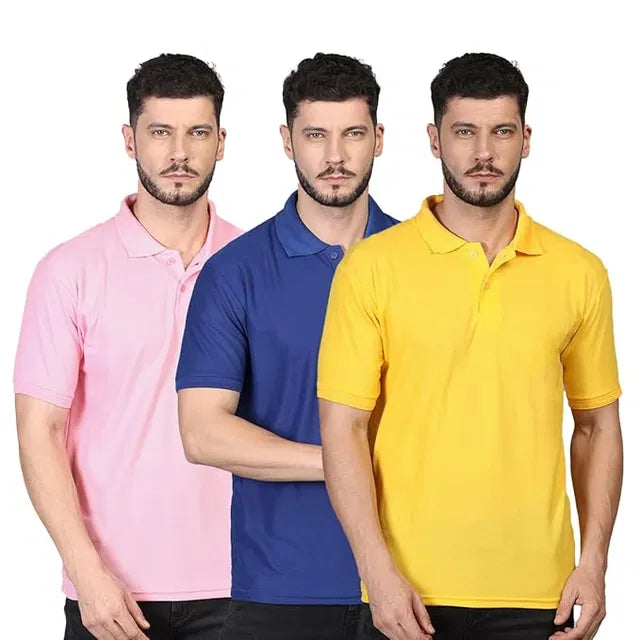 Men's Premium Polo Collar T-Shirt Combo (Pack of 3)