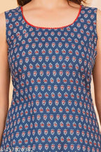 Women Sleeveless Pattern Kurti for Daily Wear