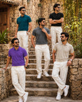 Men's Premium Solid Polo T-Shirt Combo Pack of 5 | Cotton Blend Half Sleeve Casual Collar T-Shirts