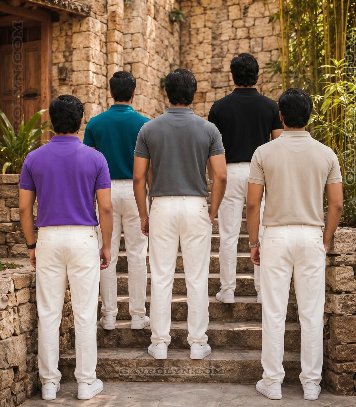 Men's Premium Solid Polo T-Shirt Combo Pack of 5 | Cotton Blend Half Sleeve Casual Collar T-Shirts