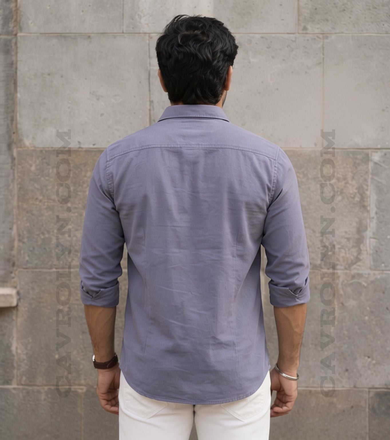 Men Cotton Blend Double Pocket Full Sleeves Gray Shirt (Pack of 2)