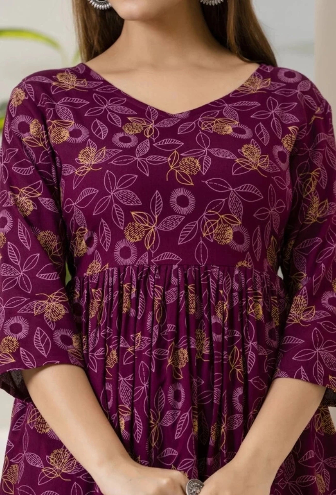 Women's Printed Dark Purple Co-Ord Set For Girls and Women