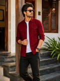 Men Cotton Blend Double Pocket Full Sleeves Shirt (Pack of 2)
