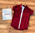 Men Cotton Blend Double Pocket Full Sleeves Shirt (Pack of 2)