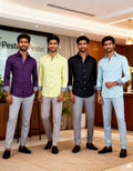 Men's Solid Full Sleeve Casual Shirt Combo Pack of 4