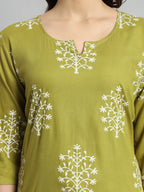 Green Printed Rayon Short Kurti For Girls and Women
